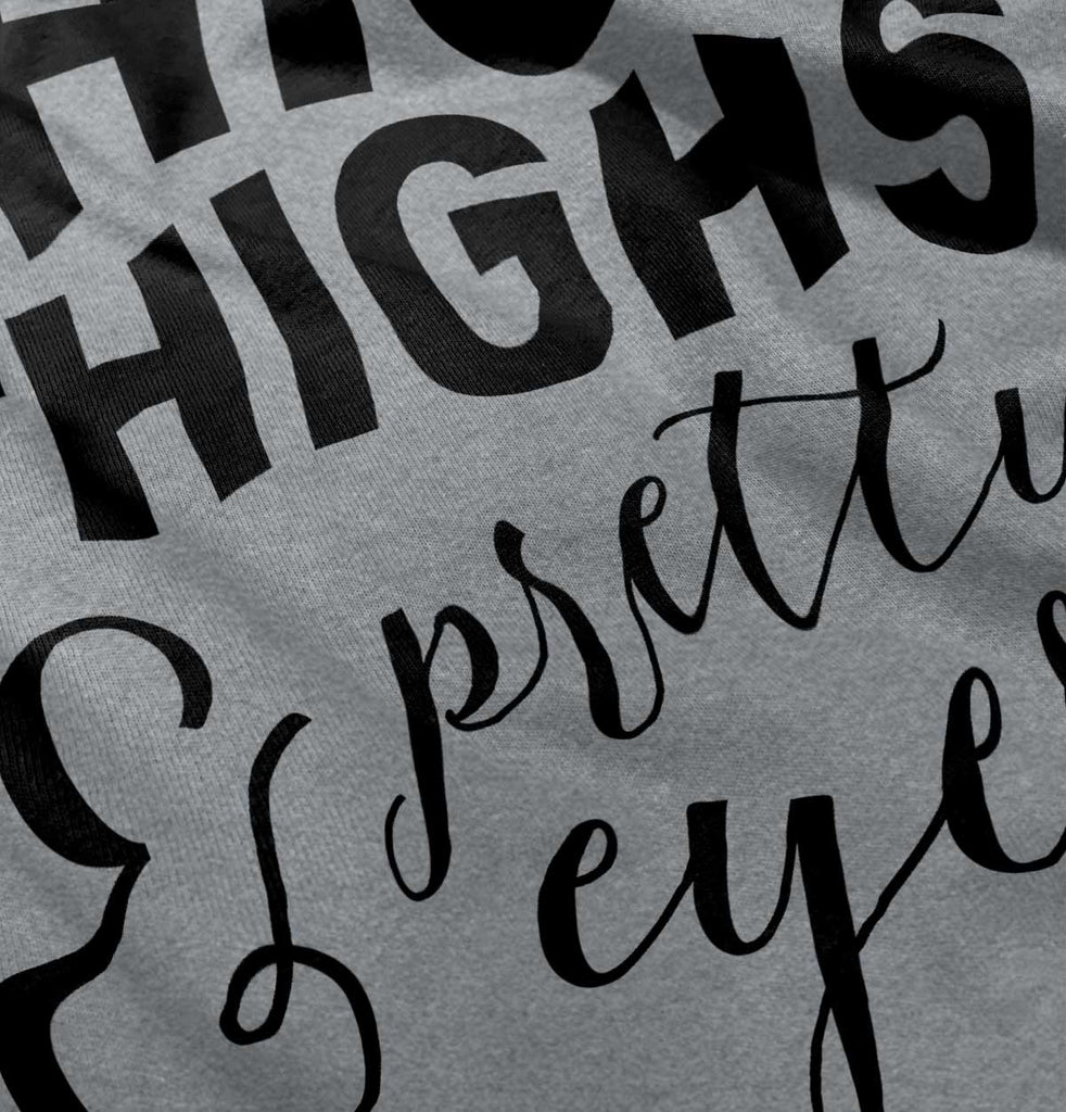 Thick Thighs Romper Bodysuit-Direct To Garment Print-Brisco Baby