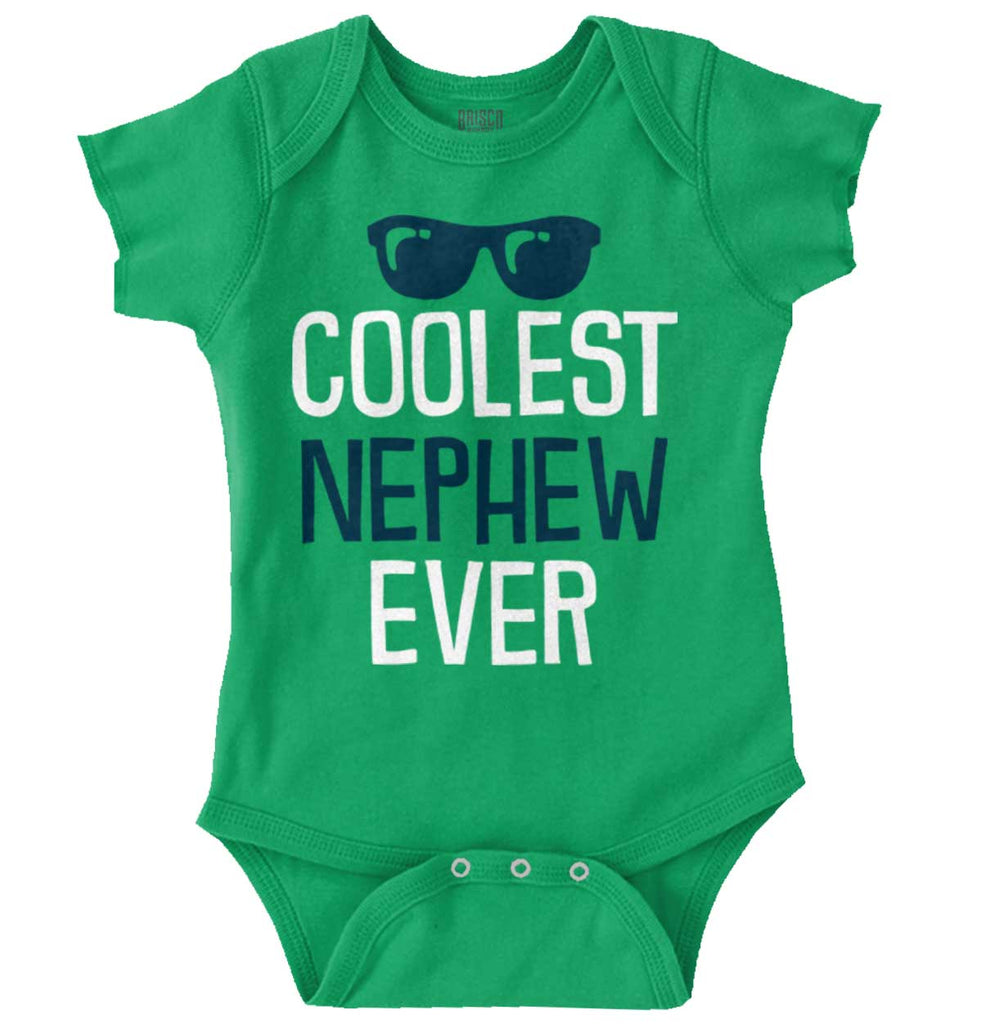 Coolest Nephew Ever Romper Bodysuit-Direct To Garment Print-Brisco Baby