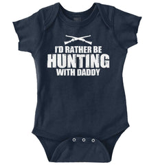 Hunting With Daddy Romper Bodysuit-Direct To Garment Print-Brisco Baby