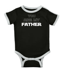 You Are My Father Ringer Romper Bodysuit-Direct To Garment Print-Brisco Baby