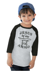 Amigo Jesus Toddler Baseball-Direct To Garment Print-Brisco Baby