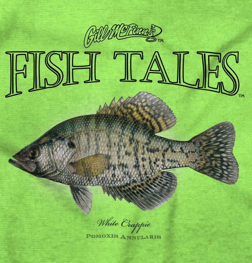 White Crappie Infant Toddler T Shirt-Direct To Garment Print-Brisco Baby