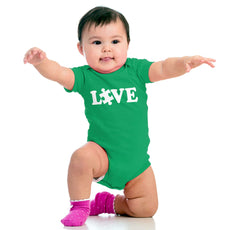 Love Autism Romper Bodysuit-Direct To Garment Print-Brisco Baby