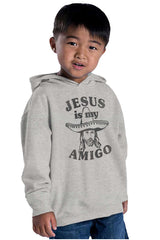 Amigo Jesus Toddler Pullover Hoodie-Direct To Garment Print-Brisco Baby
