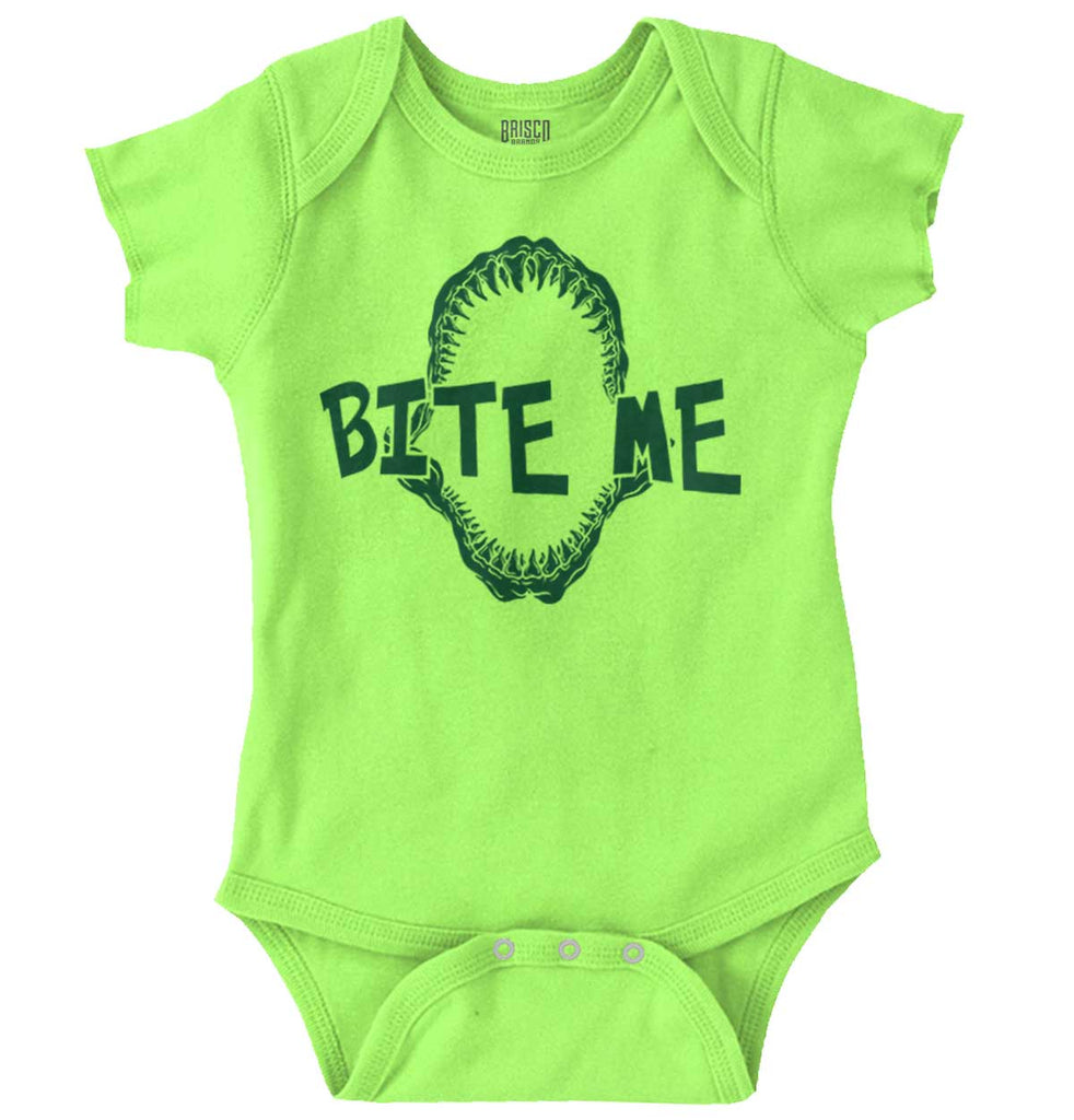 Bite Me Romper Bodysuit-Direct To Garment Print-Brisco Baby