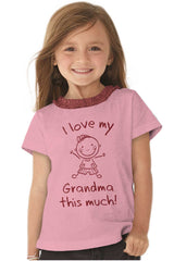 Love My Grandma Toddler Ruffled Trim T-Shirt-Direct To Garment Print-Brisco Baby