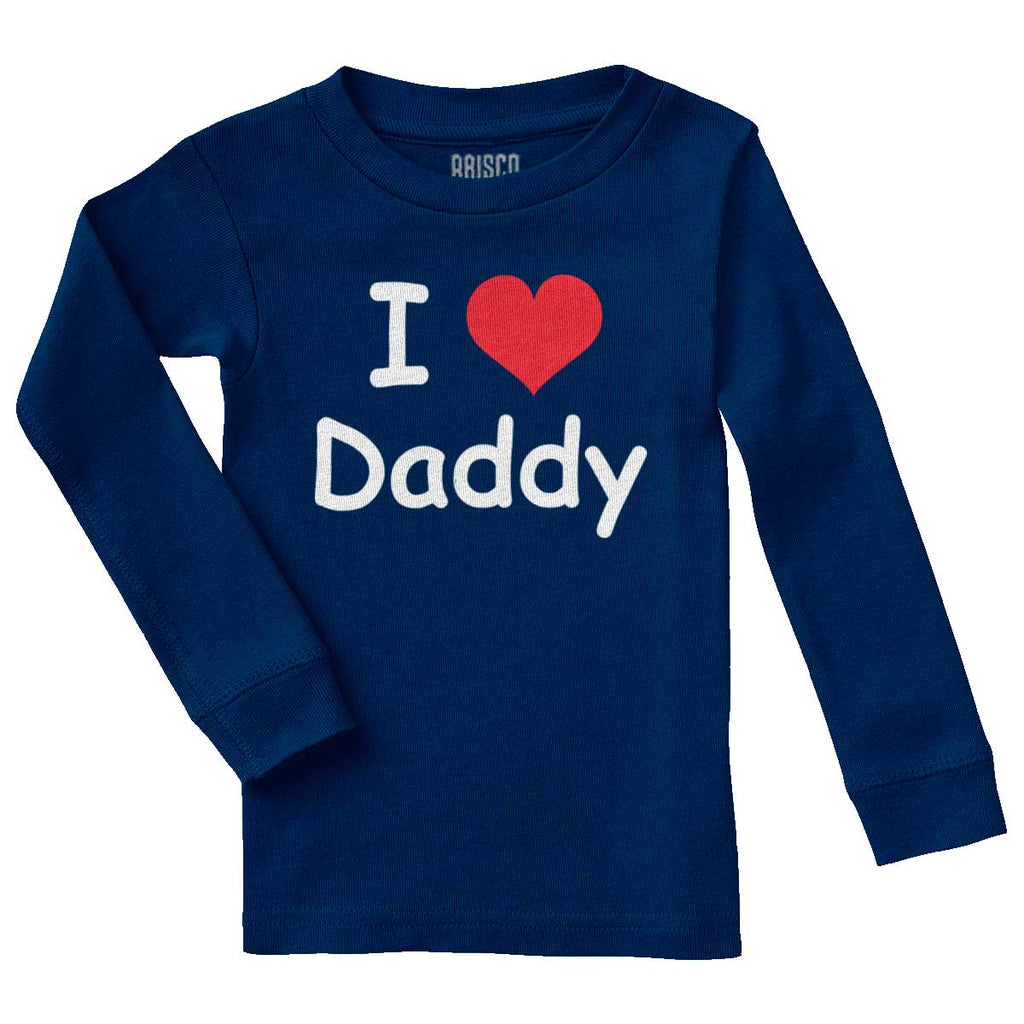 I Heart Daddy Solid Baby Pajama Top-Direct To Garment Print-Brisco Baby