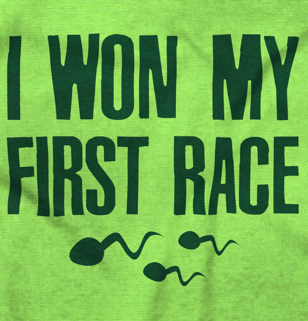 Won The Race Romper Bodysuit-Direct To Garment Print-Brisco Baby