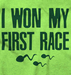 Won The Race Romper Bodysuit-Direct To Garment Print-Brisco Baby