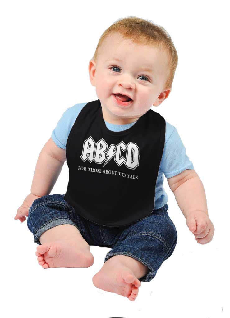 AB CD Infant Baby Bib-Direct To Garment Print-Brisco Baby