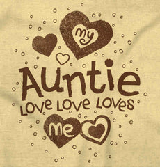 Auntie Loves Me Romper Bodysuit-Direct To Garment Print-Brisco Baby
