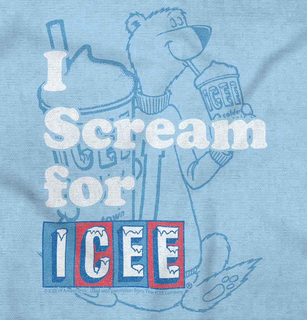 I Scream For Icee Infant Baby Bib-Direct To Garment Print-Brisco Baby