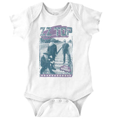 ZZ Top Tracks Romper Bodysuit-Direct To Garment Print-Brisco Baby