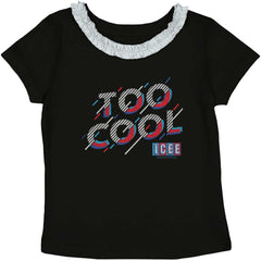 Too Cool Toddler Ruffled Trim T-Shirt-Direct To Garment Print-Brisco Baby