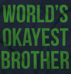 World's Okayest Brother Romper Bodysuit-Direct To Garment Print-Brisco Baby