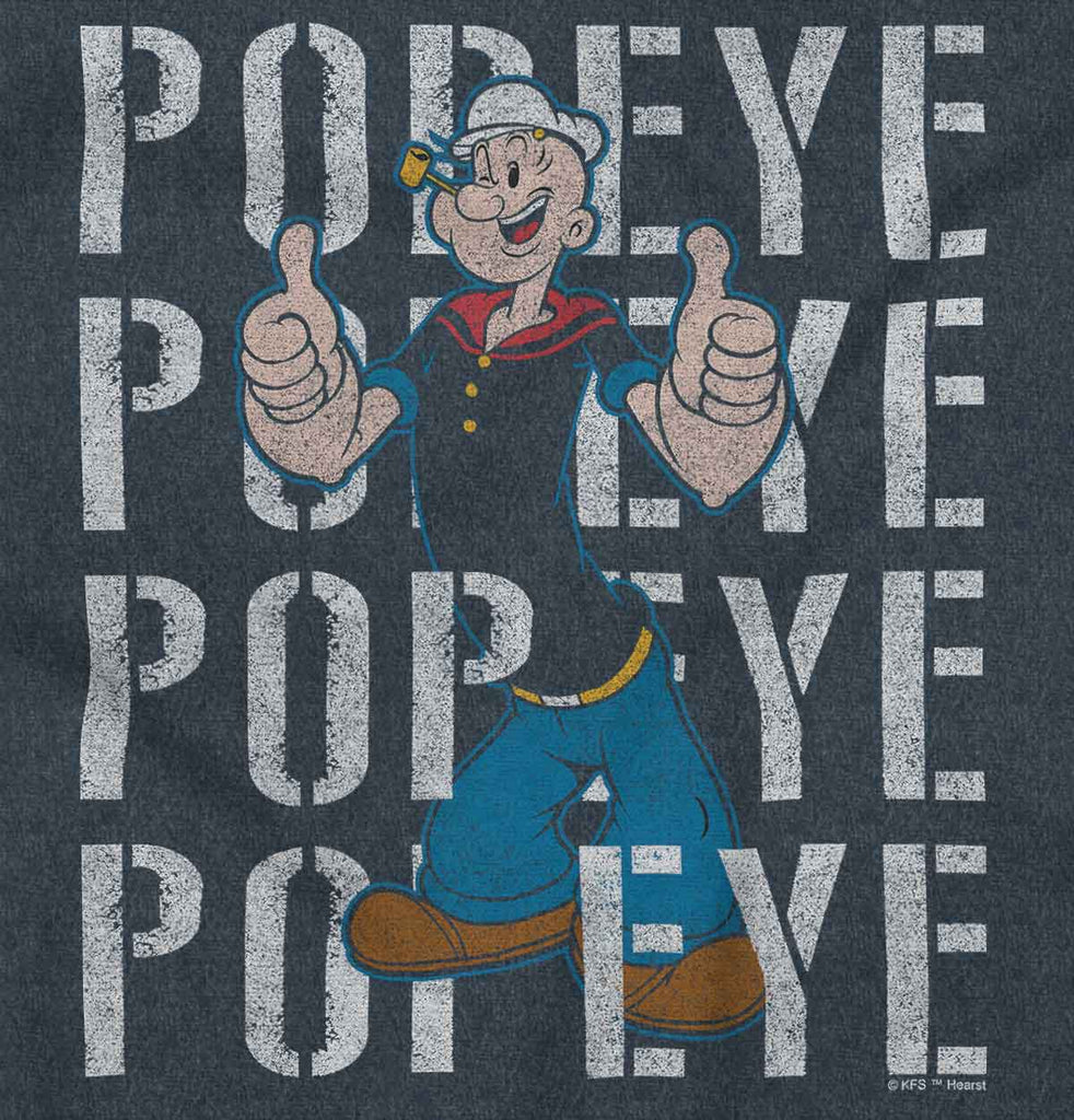 Popeye The Sailor Toddler Football Jersey Tee-Direct To Garment Print-Brisco Baby