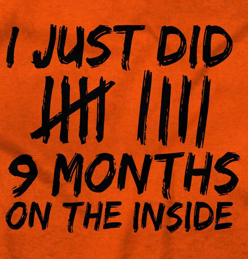 9 Months Inside Romper Bodysuit-Direct To Garment Print-Brisco Baby