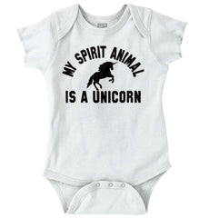 Spirit Unicorn Romper Bodysuit-Direct To Garment Print-Brisco Baby