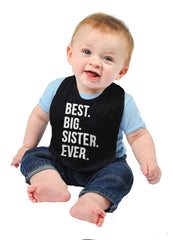 Best Big Sister Ever Infant Baby Bib-Direct To Garment Print-Brisco Baby