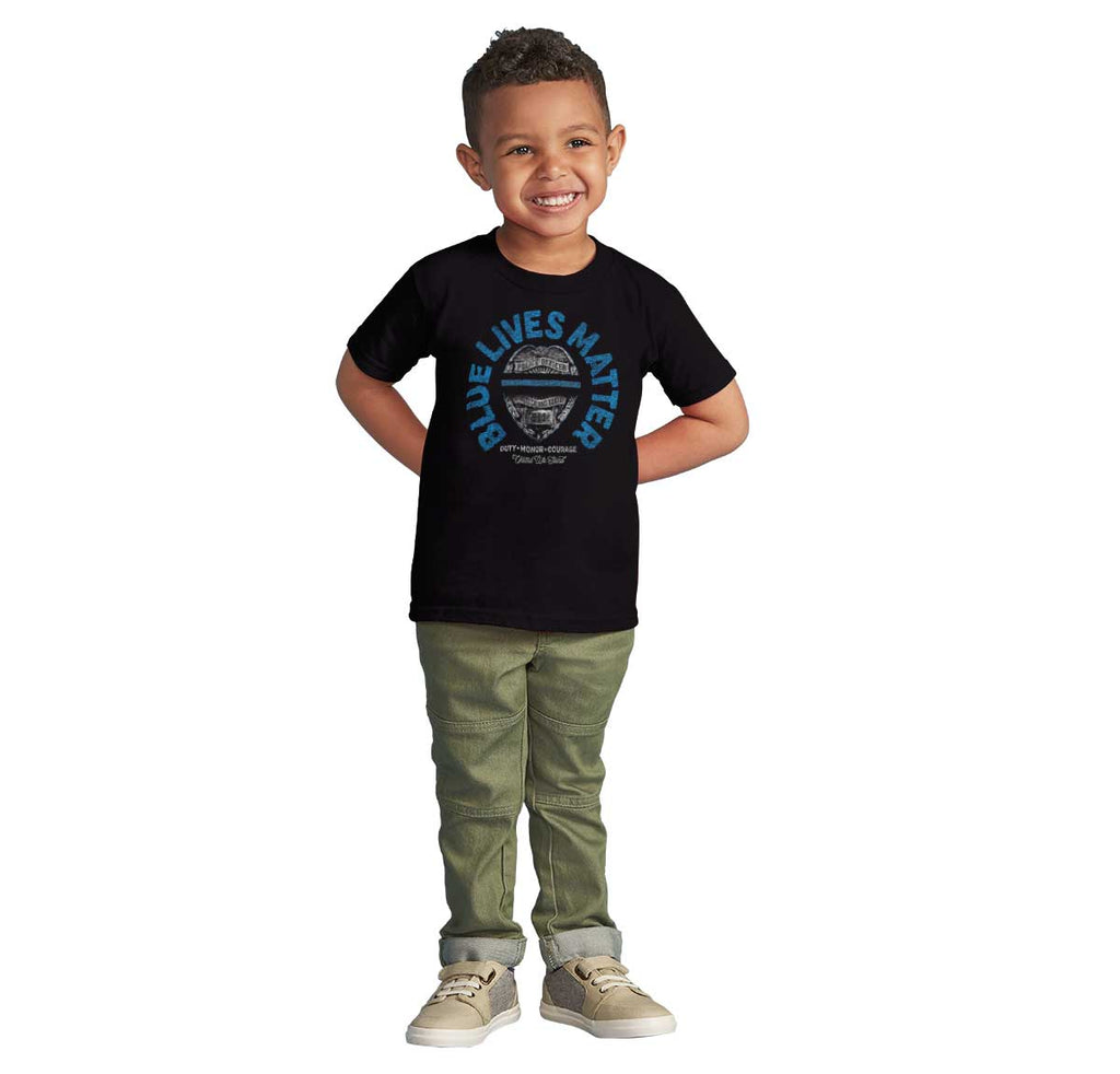 Thin Blue Line Infant Toddler T Shirt-Direct To Garment Print-Brisco Baby