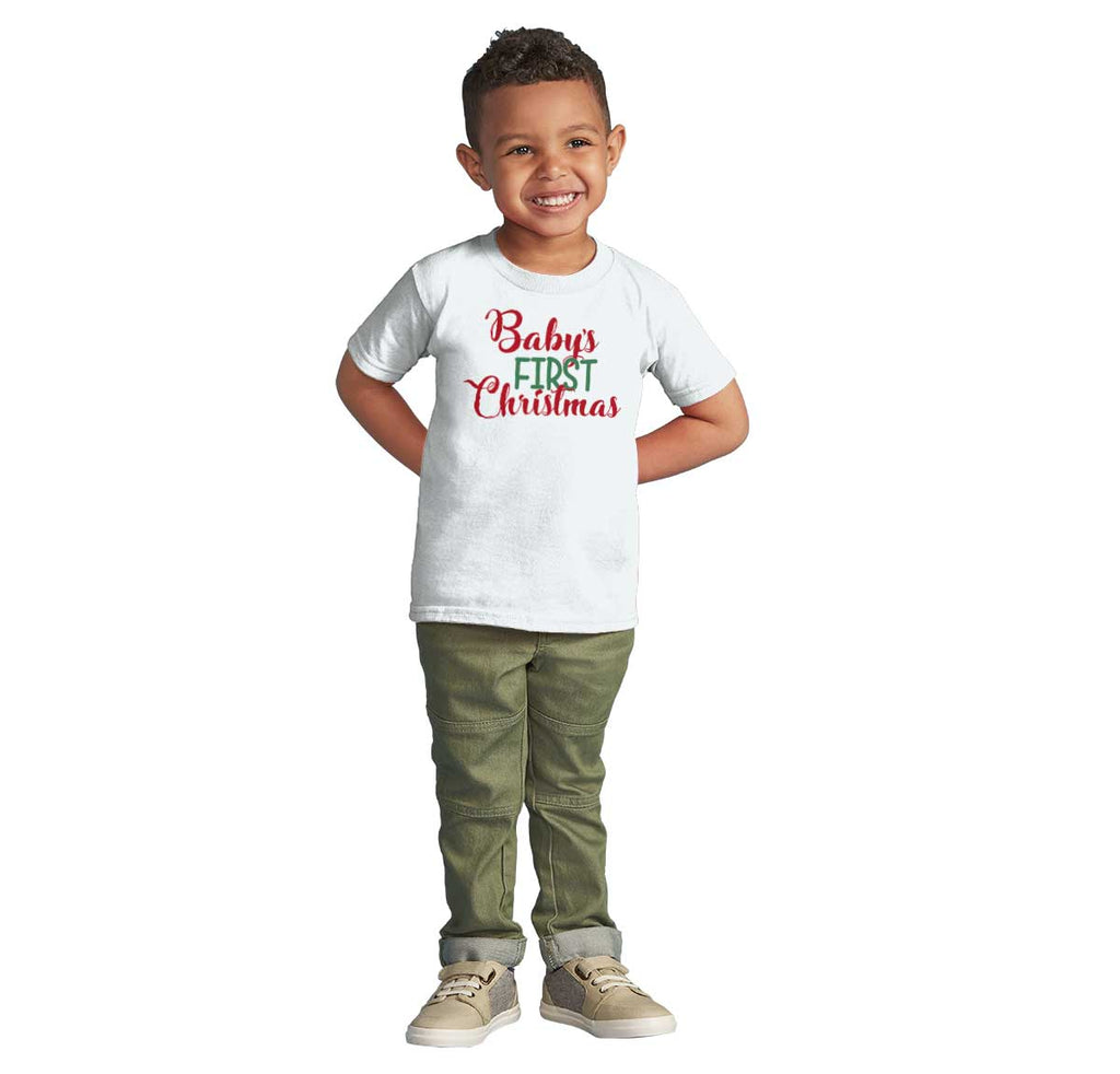 Baby's First Christmas Infant Toddler T Shirt-Direct To Garment Print-Brisco Baby