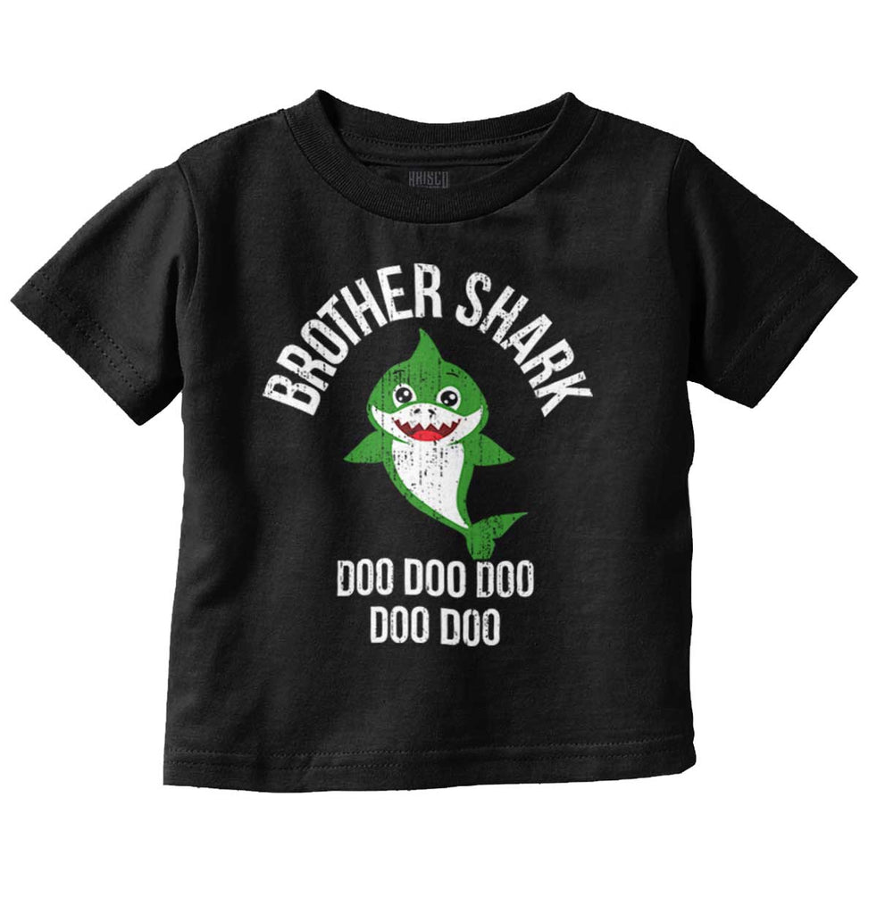 Cartoon Brother Shark Infant Toddler T Shirt-Direct To Garment Print-Brisco Baby