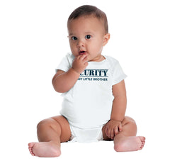 Security For My Little Brother Romper Bodysuit-Direct To Garment Print-Brisco Baby