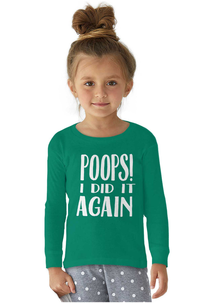Poops I Did It Again Solid Baby Pajama Top-Direct To Garment Print-Brisco Baby
