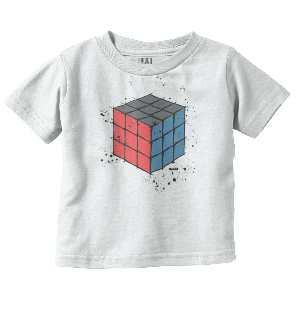 Rubiks Splatter Infant Toddler T Shirt-Direct To Garment Print-Brisco Baby