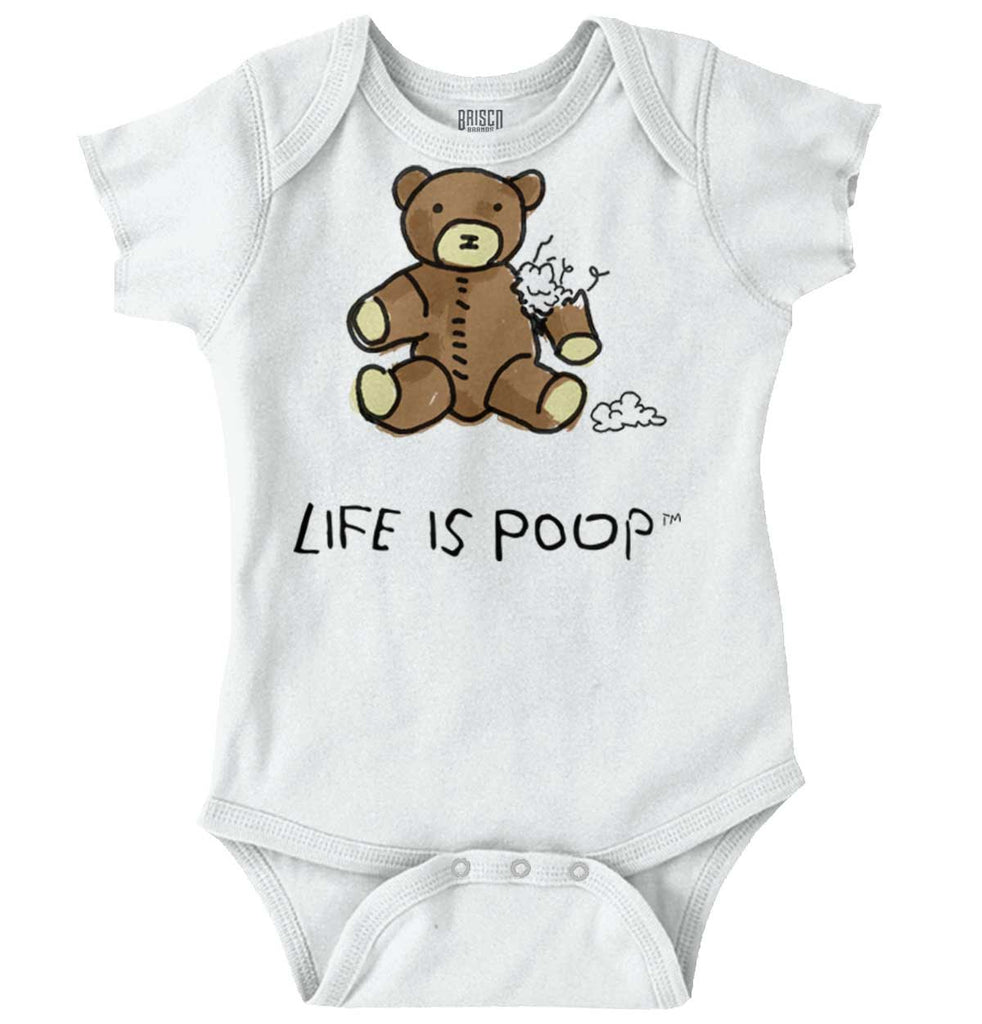 Ripped Teddy Bear Romper Bodysuit-Direct To Garment Print-Brisco Baby