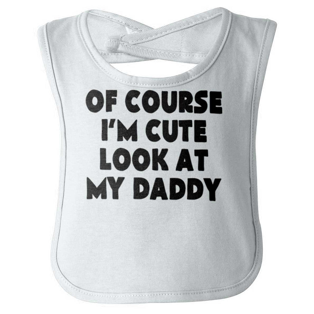 I'm Cute Infant Baby Bib-Direct To Garment Print-Brisco Baby