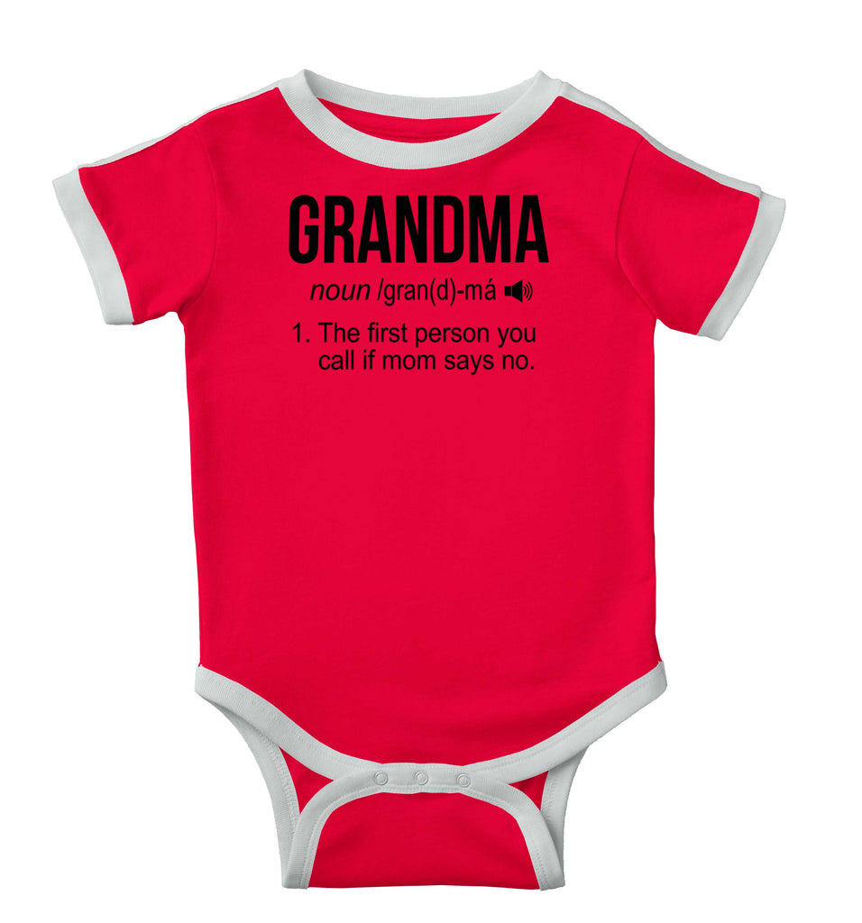 Grandma Ringer Romper Bodysuit-Direct To Garment Print-Brisco Baby