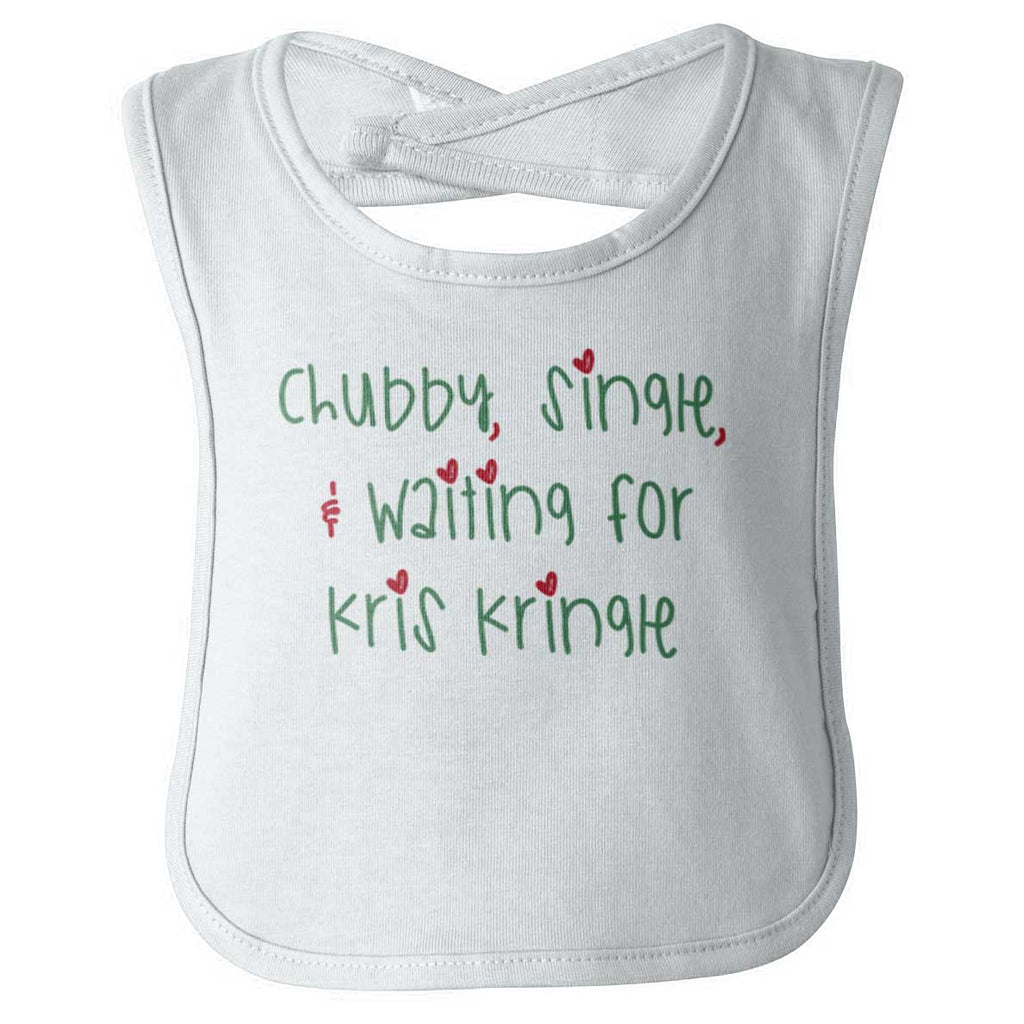 Waiting For Kris Kringle Infant Baby Bib-Direct To Garment Print-Brisco Baby