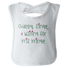 Waiting For Kris Kringle Infant Baby Bib-Direct To Garment Print-Brisco Baby