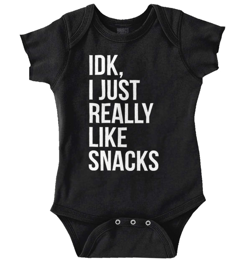 Really Like Snacks Romper Bodysuit-Direct To Garment Print-Brisco Baby