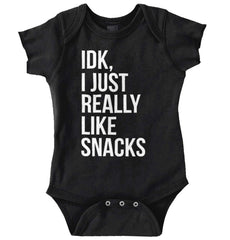 Really Like Snacks Romper Bodysuit-Direct To Garment Print-Brisco Baby