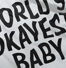 Okayest Baby Romper Bodysuit-Direct To Garment Print-Brisco Baby