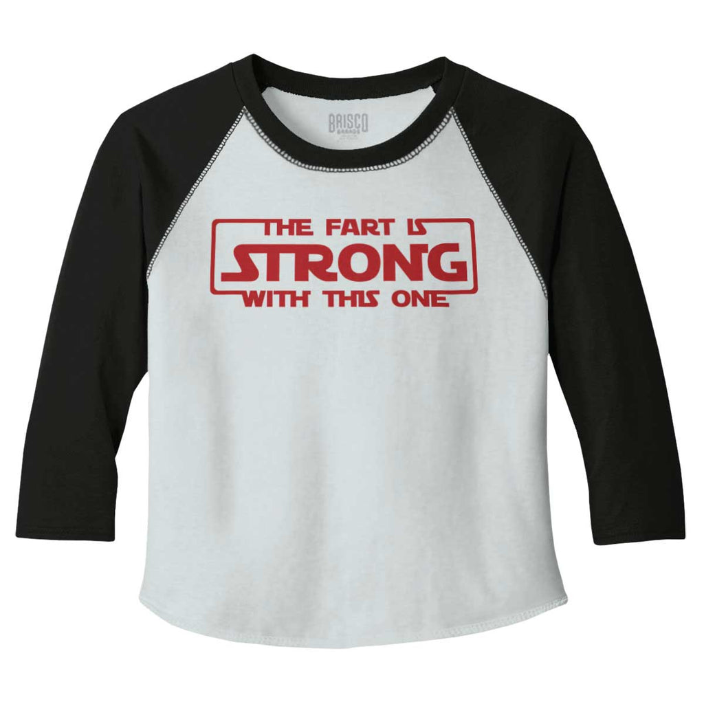 Fart Is Strong Toddler Baseball-Direct To Garment Print-Brisco Baby