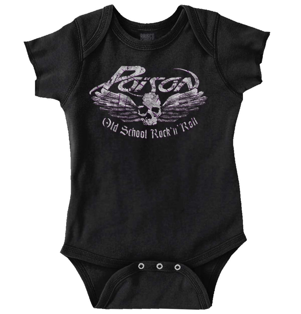 Old School Metal Romper Bodysuit-Direct To Garment Print-Brisco Baby