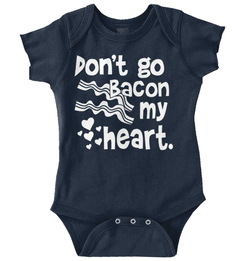 Don't Bacon my Heart Romper Bodysuit-Direct To Garment Print-Brisco Baby