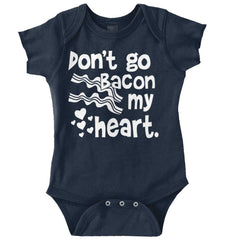 Don't Bacon my Heart Romper Bodysuit-Direct To Garment Print-Brisco Baby