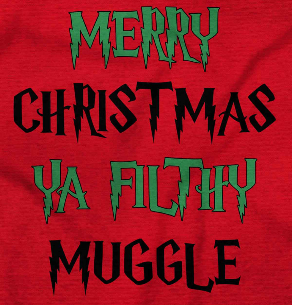 Merry Christmas Muggle Romper Bodysuit-Direct To Garment Print-Brisco Baby