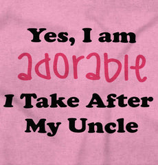 Adorable After Uncle Infant Baby Bib-Direct To Garment Print-Brisco Baby