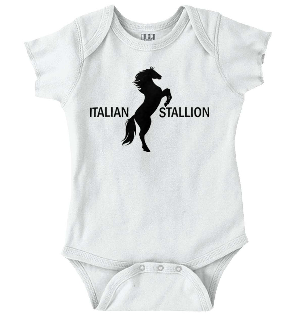 Italian Stallion Romper Bodysuit-Direct To Garment Print-Brisco Baby