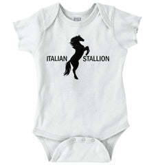Italian Stallion Romper Bodysuit-Direct To Garment Print-Brisco Baby
