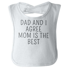 Mom Is Best Infant Baby Bib-Direct To Garment Print-Brisco Baby