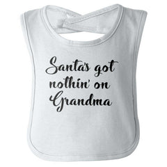 Nothin' On Grandma Infant Baby Bib-Direct To Garment Print-Brisco Baby