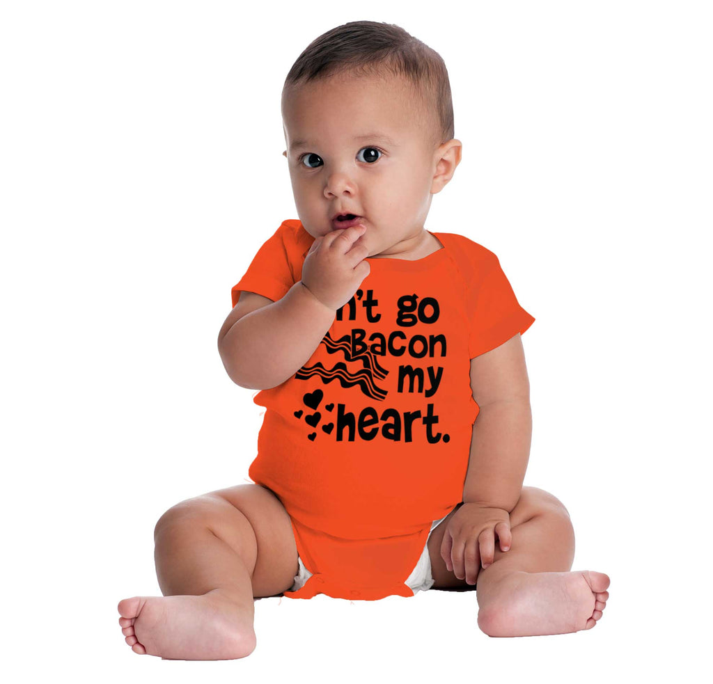 Don't Bacon my Heart Romper Bodysuit-Direct To Garment Print-Brisco Baby