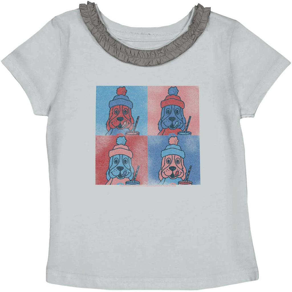 Graphic Slush Toddler Ruffled Trim T-Shirt-Direct To Garment Print-Brisco Baby