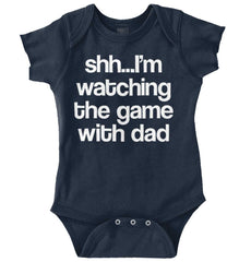 Watching the Game Romper Bodysuit-Direct To Garment Print-Brisco Baby